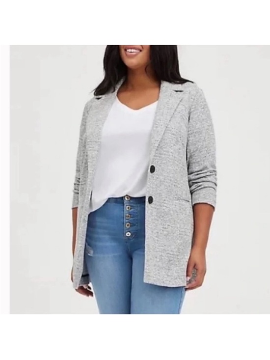 Torrid Studio Double Knit Boyfriend Blazer - Picture 2 of 12